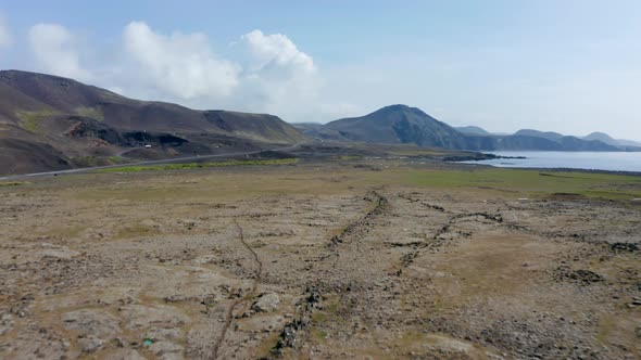 Drone View of Iceland Stunning and Surreal Coastline Landscape