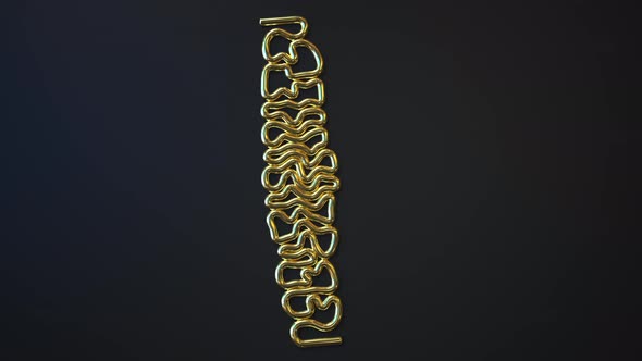 Ruble Sign Made with Gold Wire