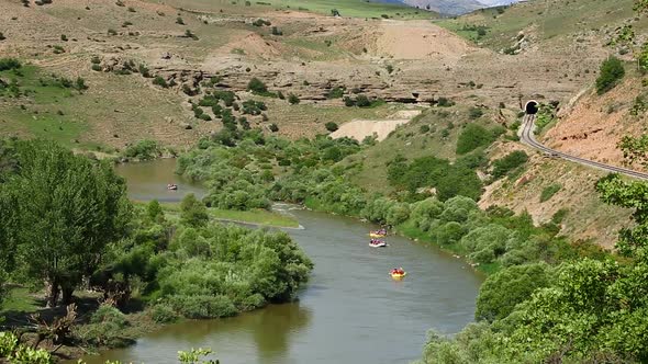 Rafting On The River