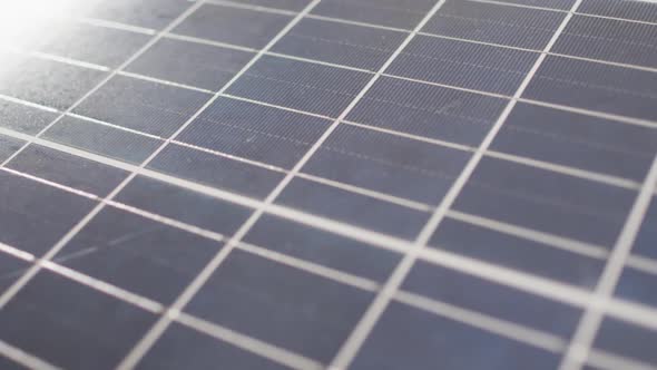Video of close up of solar panel on white background