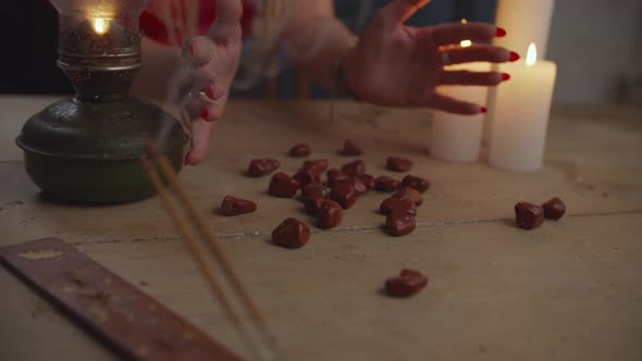 Sorceress Fortune Telling with Runic Stones Indoor