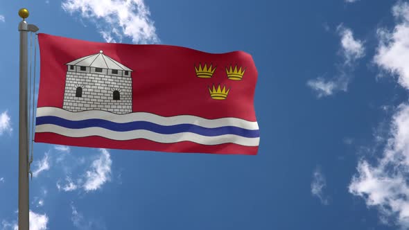 Kingston City Flag Ontario (Canada) On Flagpole