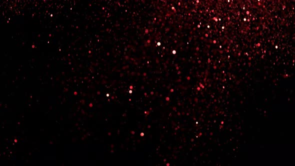 Red Glitter Explosion in Super Slow Motion Shooted with High Speed Cinema Camera at 1000Fps