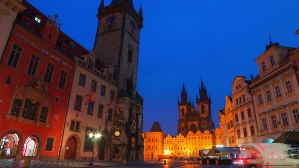 Cloudy Morning at the Old Town Square