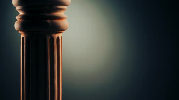 Ancient Greek Column On Dark