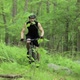 Male cyclist riding through forest - VideoHive Item for Sale
