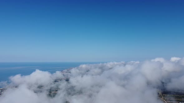 Abstract Aerial Nature Summer Ocean Sunset Sea and Sky Background