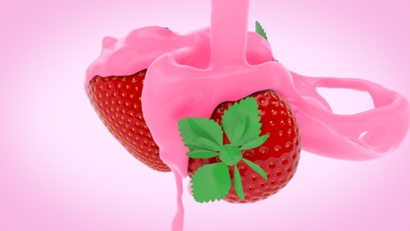 Strawberry Milkshake And Strawberries alt