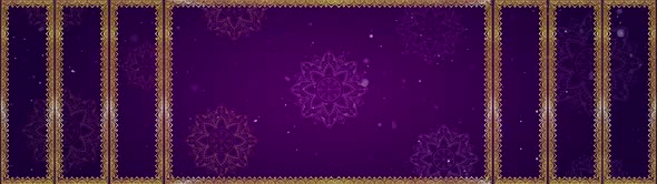 Wide Screen Animated Indian Elements Wedding Background