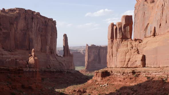 The Park Avenue viewpoint in Arches National Park, Utah