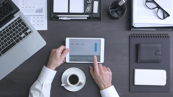 Businessman using a digital tablet