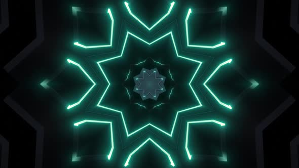 4k Neon Kaleidoscope Background Loop Pack