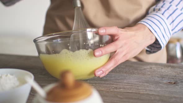 Girl Chef Whips Eggs With A Blender