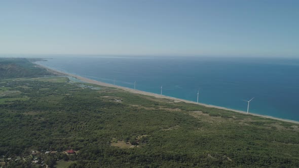 Solar Farm Windmills