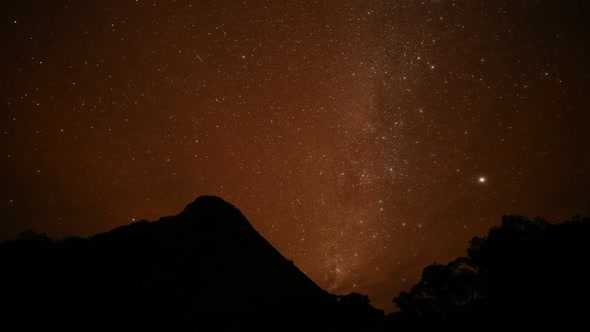 Star filled night sky, time lapse