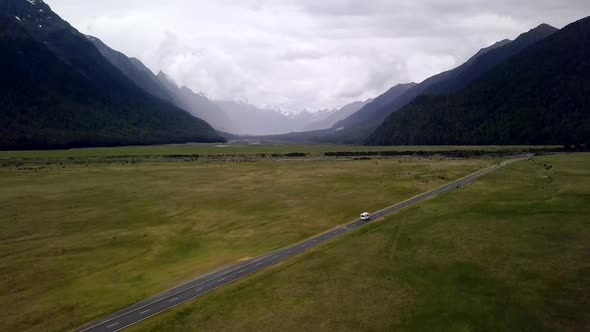 Road to Fjordland aerial