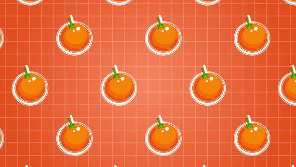 Orange Fruits Food Animation Background
