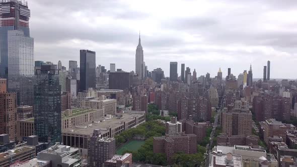 aerial view of New York City