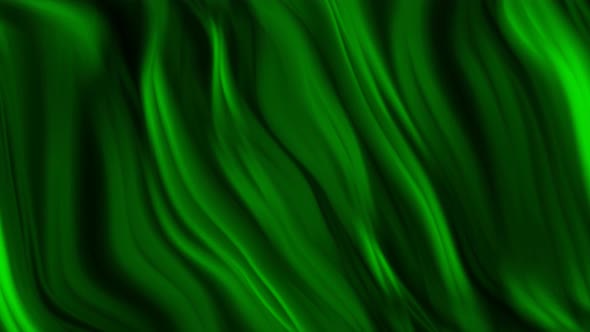 Green Dark Smooth Wave Motion Animated Background