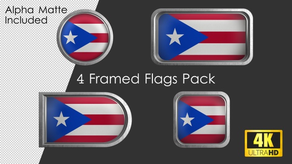 Framed Puerto Rico Flag Pack