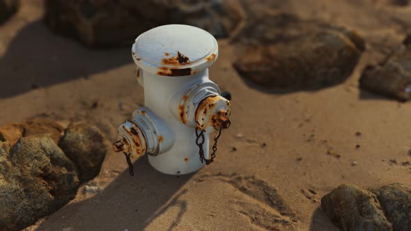 Abandoned Rusted Hydrant at Sand Beach