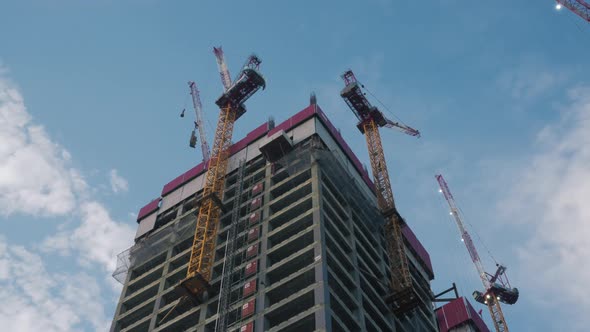 Timelapse of building under construction