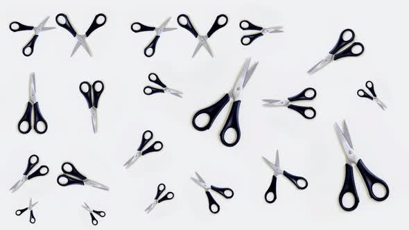 Scissors Open on a White Background