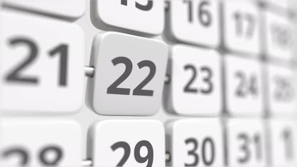 22 Date on the Turning Calendar Plate