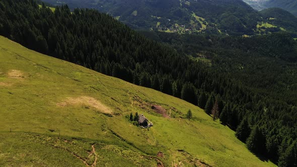 Mountains and hills on a summer day