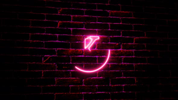 Pink neon K text intro animated