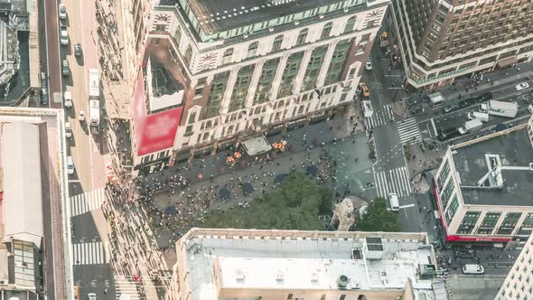 New York City , USA, Timelapse - The New York City midtown crowd motion