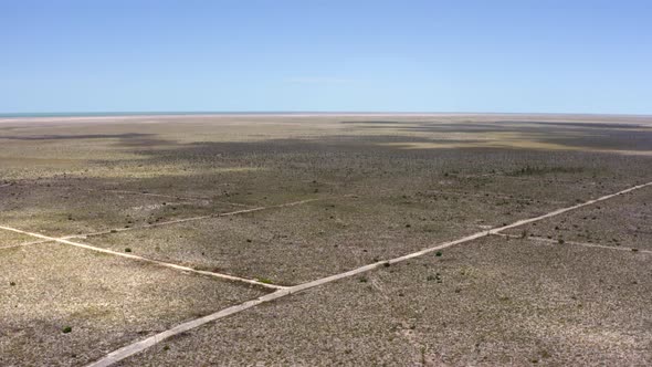 Aerial View, Deserted Landscape of Gran Bahama, Demolished Ecosystem, Hurricane Dorian Consequences,