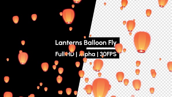 New Year Lantern Balloon Flying with Alpha
