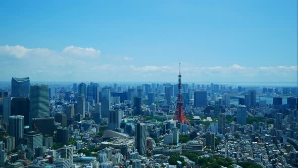 Beautiful architecture building in Tokyo city Japan