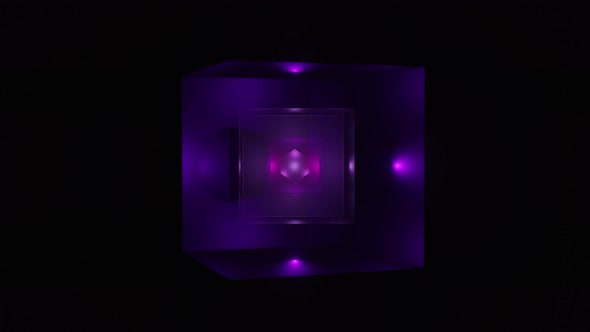 Purple Cubes And Lights