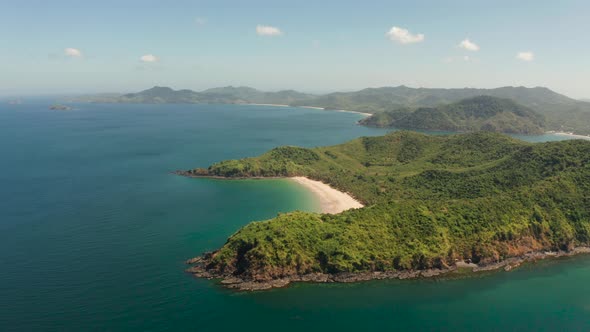 Tropical Seawater Lagoon and Beach, Philippines, El Nido