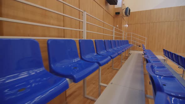 Empty Plastic Chairs for Sports Fans on Spectator Places