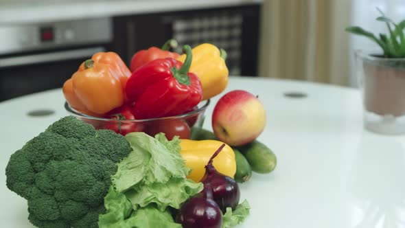 Closeup Woman Hands Preparing Ingredients for Cooking Salad