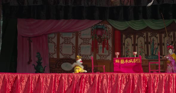 Traditional puppet show in Hong Kong