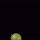 Flying Green Apple on a Black Background - VideoHive Item for Sale