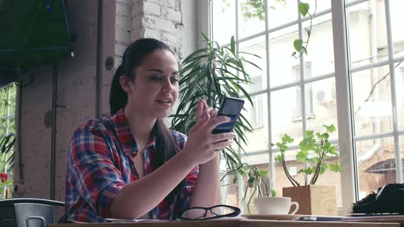 Young girl with a phone