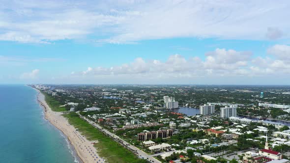 Aerial Clip Delray Beach Florida Usa