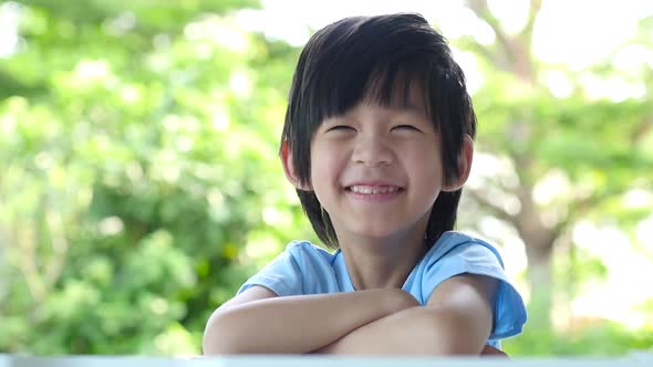 Close Up Of Asian Child Smiling