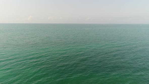 Beautiful Turquoise Sea Aerial View