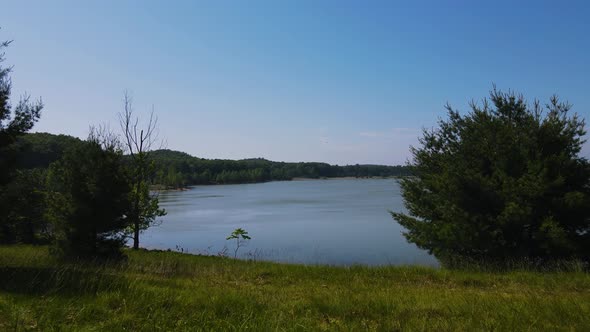 Summer weather in beautiful lush colors at a nature reserve.