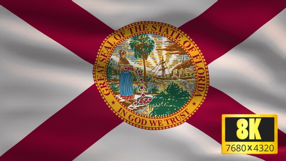 8K Florida State Flag Background
