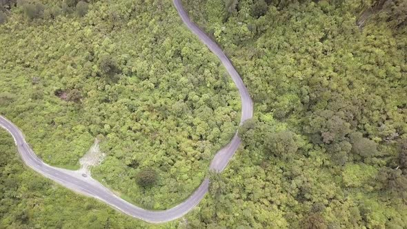 Scenic mountain pass in New Zealand West Coast