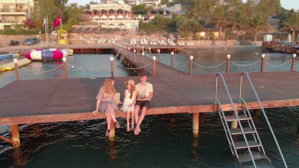 Family On The Sea Pier