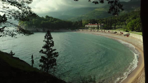 Mountains and the Sea. Coastal Landscape. Montenegro. Day