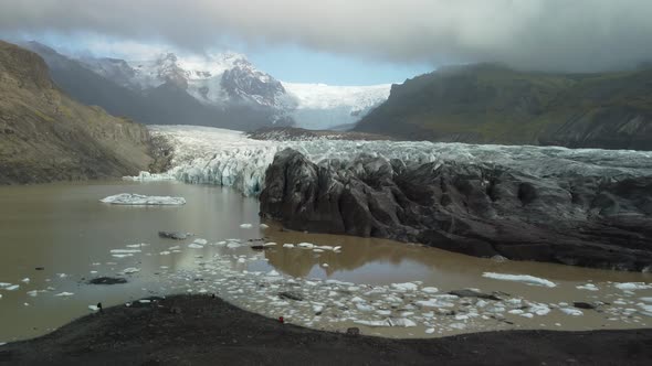 Approaching to a Massive Glacier Tongue End